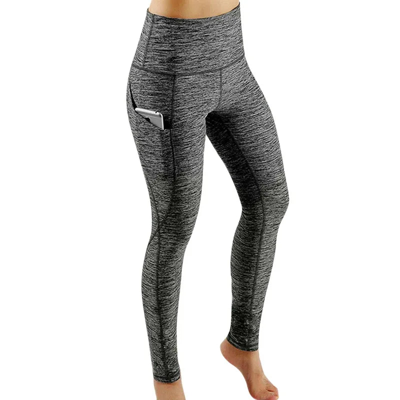 High Waist Seamless Yoga Leggings – Tummy Control Ruched Booty Compression Tights with Pockets Style Heaven