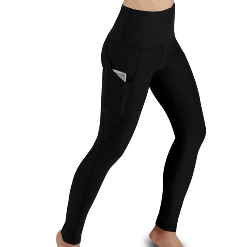 High Waist Seamless Yoga Leggings – Tummy Control Ruched Booty Compression Tights with Pockets Style Heaven