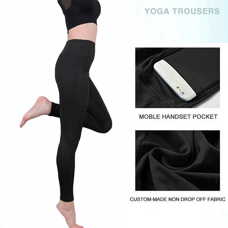 High Waist Seamless Yoga Leggings – Tummy Control Ruched Booty Compression Tights with Pockets Style Heaven