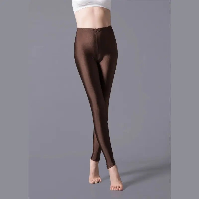 Women Shiny Pant Leggings Hot Selling Fluorescent Spandex Elasticity Casual Trousers Shinny Legging Style Heaven