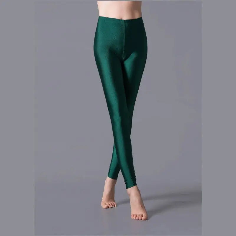 Women Shiny Pant Leggings Hot Selling Fluorescent Spandex Elasticity Casual Trousers Shinny Legging Style Heaven