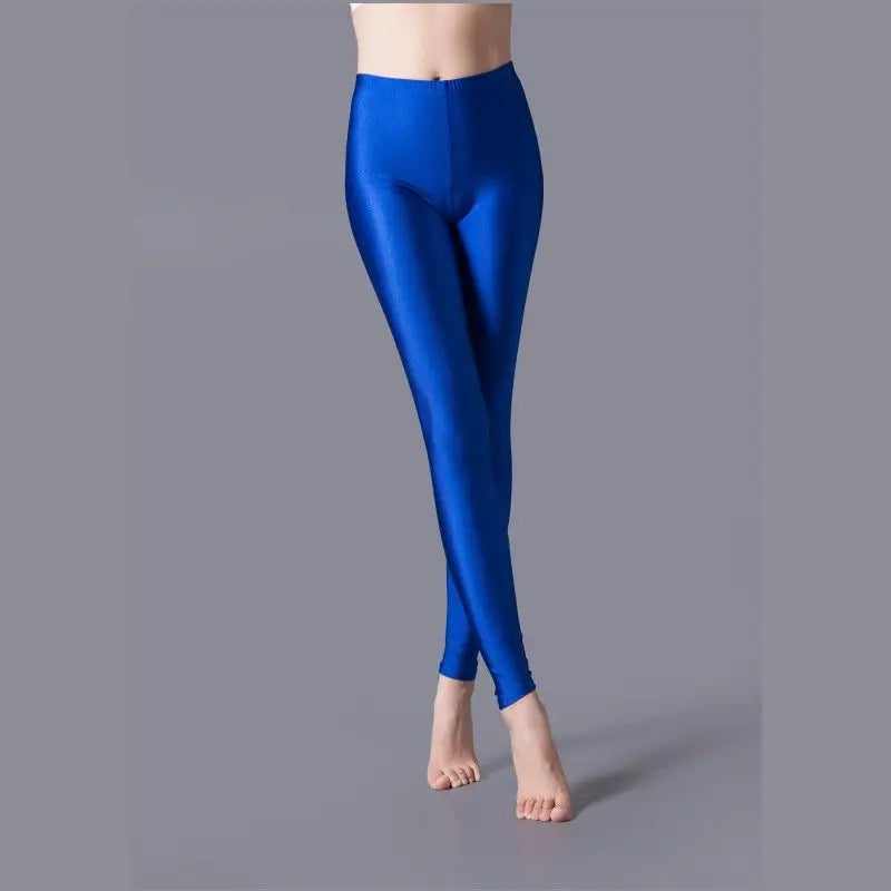 Women Shiny Pant Leggings Hot Selling Fluorescent Spandex Elasticity Casual Trousers Shinny Legging Style Heaven