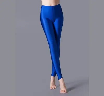 Women Shiny Pant Leggings Hot Selling Fluorescent Spandex Elasticity Casual Trousers Shinny Legging Style Heaven