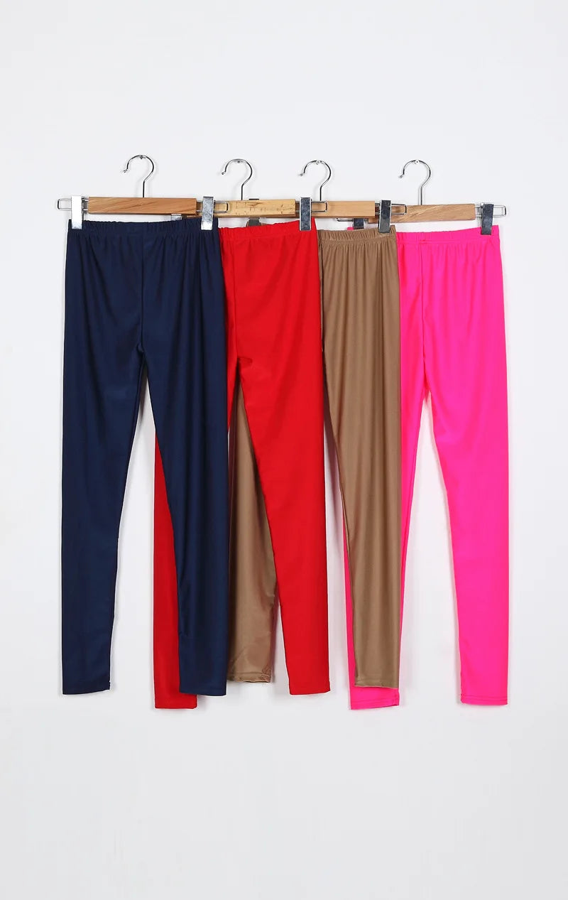 Women Shiny Pant Leggings Hot Selling Fluorescent Spandex Elasticity Casual Trousers Shinny Legging Style Heaven