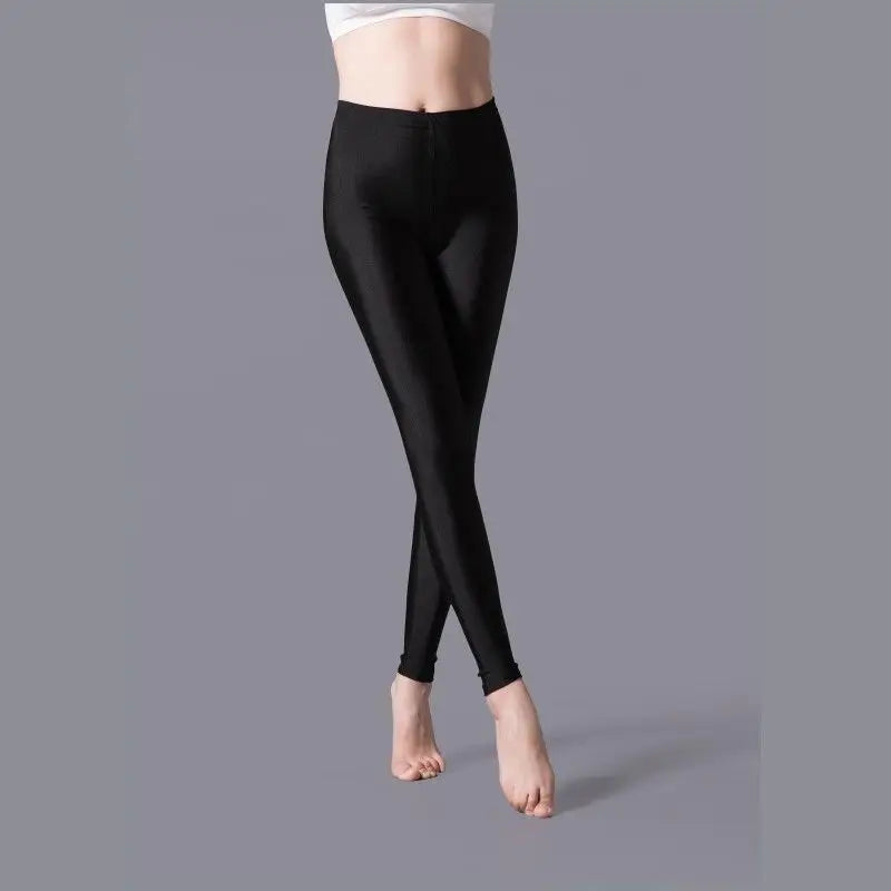 Women Shiny Pant Leggings Hot Selling Fluorescent Spandex Elasticity Casual Trousers Shinny Legging Style Heaven
