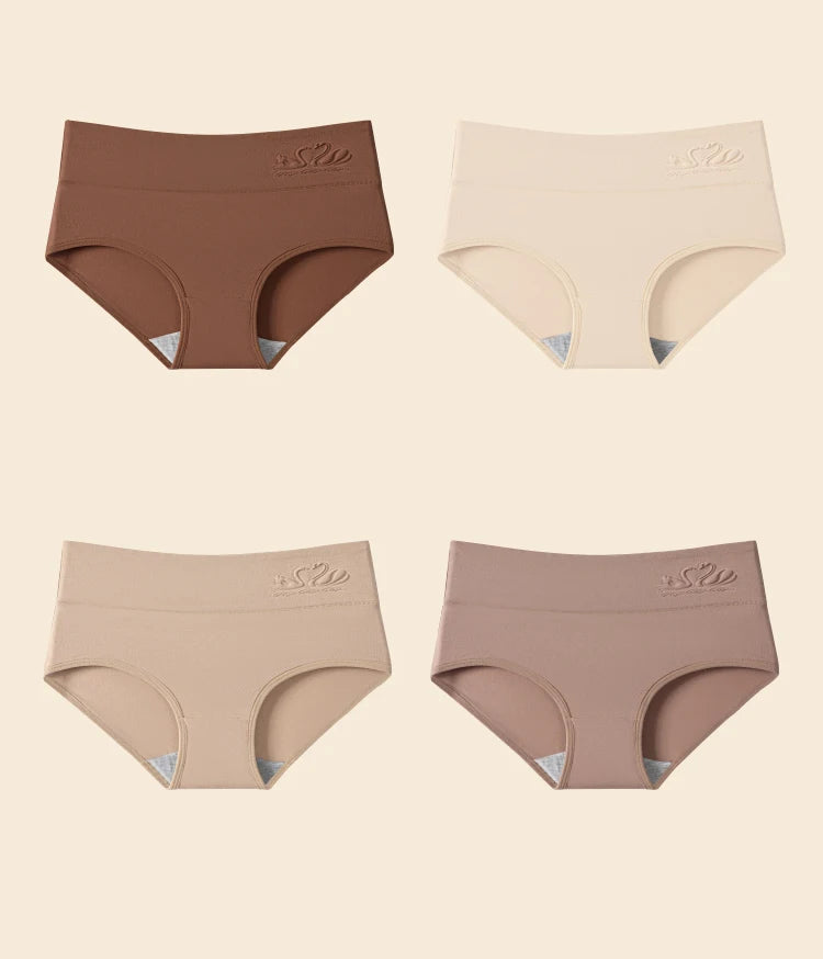 4-Pack High-Waist Body Shaper Panties – Breathable Cotton Plus Size Briefs (M-5XL) Style Heaven