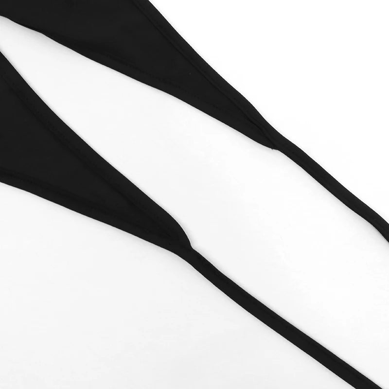Sexy Backless Playsuit for Women - Sports Fitness Summer Fashion Black Rompers with Hollow Out Bandage & Halter Design Style Heaven