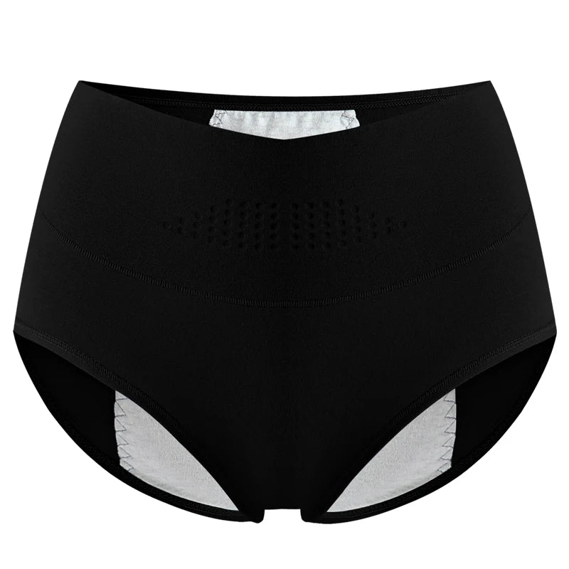 High-Waist Leak-Proof Menstrual Panties – Cotton Plus Size Period Briefs (L-4XL)