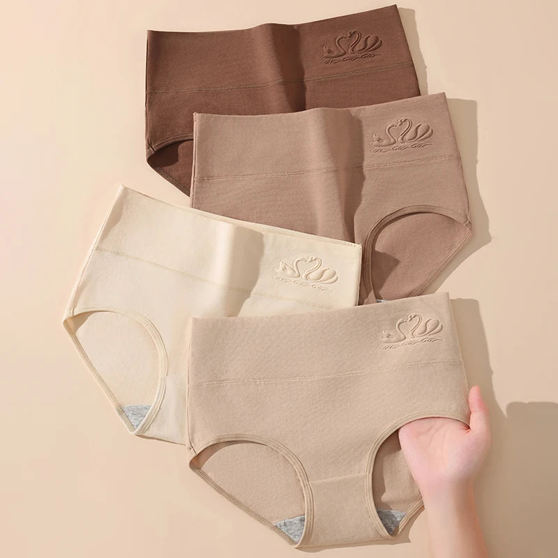 4-Pack High-Waist Body Shaper Panties – Breathable Cotton Plus Size Briefs (M-5XL) Style Heaven