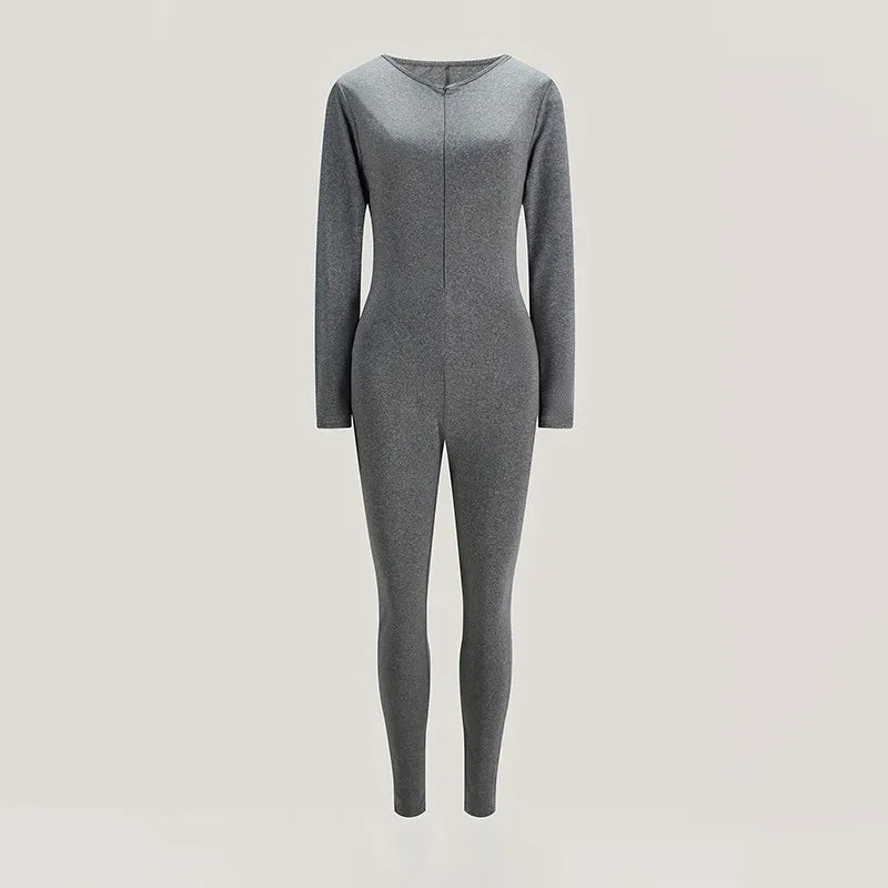 Women's Sexy Long Sleeve Sports Jumpsuit – Autumn Bodycon Romper for Fitness & Streetwear Style Heaven