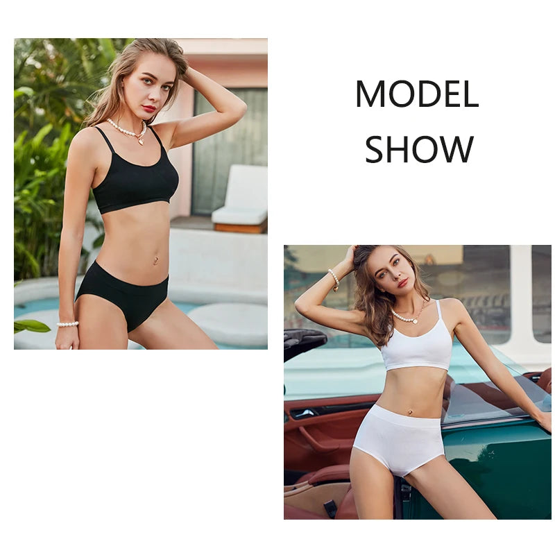 Seamless Push-Up Bralette & Panty Set – Sporty Crop Tank Style | S–XL Style Heaven