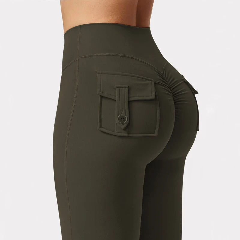 Women's Wide Leg High Stretch Yoga Pants – Naked Feel Compression Leggings with Pockets Style Heaven