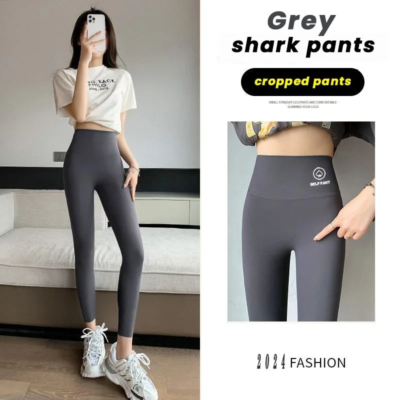 Women’s High Waisted Seamless Leggings Sports Fitness Yoga Pants Gym Leggings | Elastic Shark Cycling Pants for Summer Style Heaven