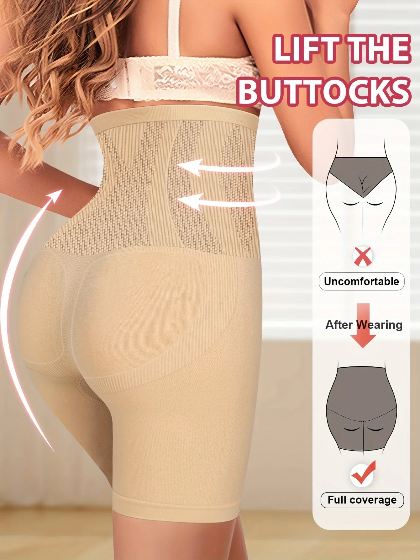 High-Waist Seamless Tummy Control Panties – Comfortable Four-Corner Design