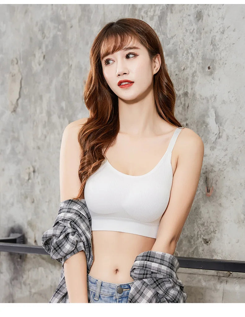 Sexy Gathered Tube Top Bra – No Steel Ring, Soft Cotton Lingerie Style Heaven