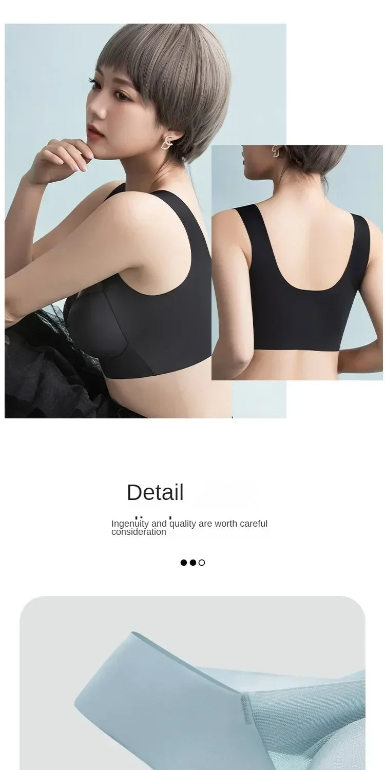 All-in-One Support Tank Top Bra – Soft, No Trace, Wireless Thin Underwear Style Heaven