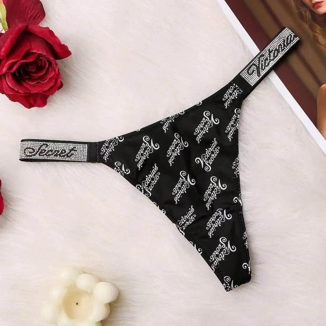 Classic Rhinestone Panties – Soft, Antibacterial & Breathable Underwear