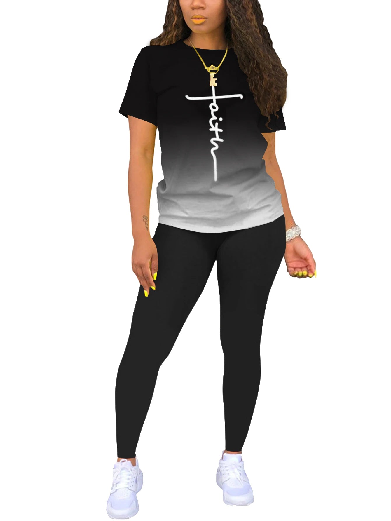 Women's Summer 2-Piece Short Sleeve Jogger Set – Casual Tracksuit Outfit Style Heaven