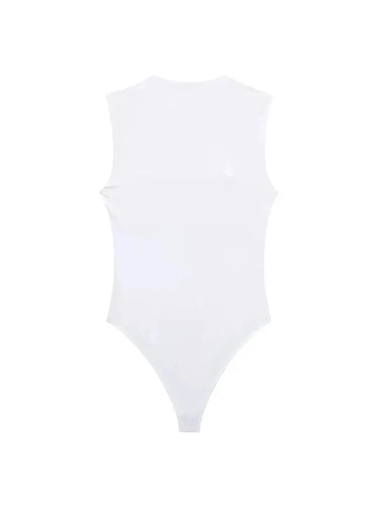 Women's Sexy Sleeveless Bodysuit – Square Neck Snap-Button Playsuit for Everyday & Clubwear Style Heaven