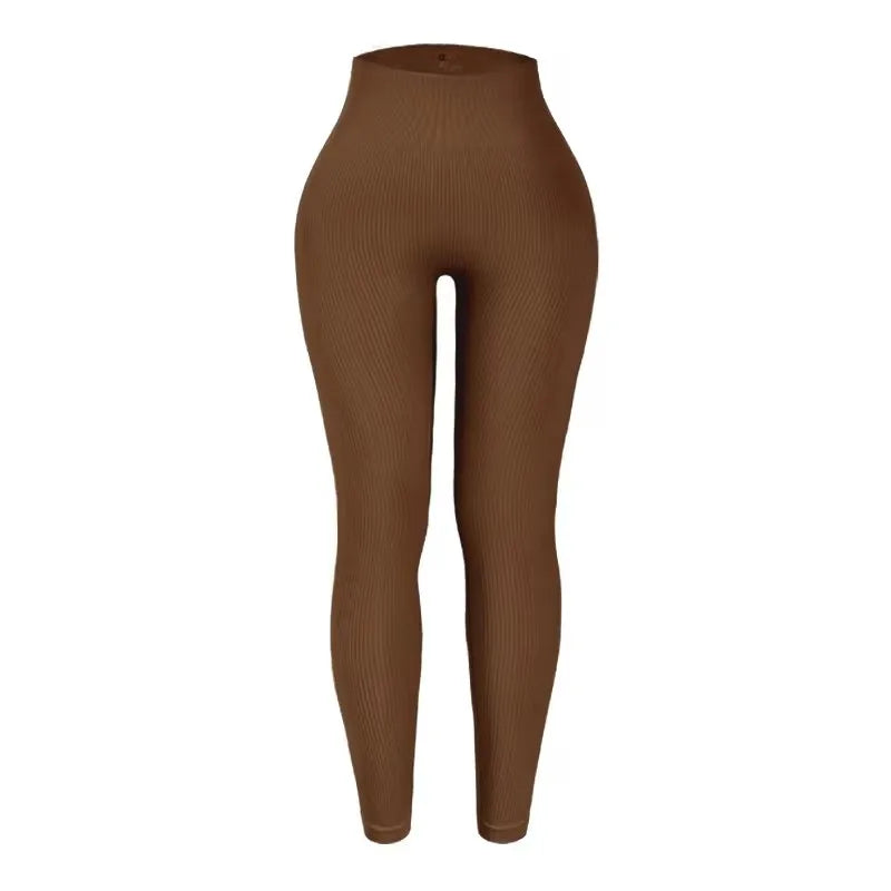 Women's Thread Knitted Seamless Leggings – High Waist, Slim Fit, Hip-Lifting Yoga & Gym Pants Style Heaven