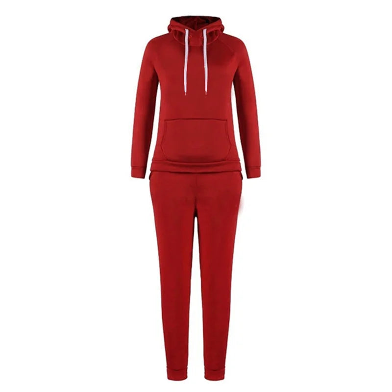 Women's Casual Hooded Sportswear Jogging Suit – Two-Piece Activewear Set Style Heaven