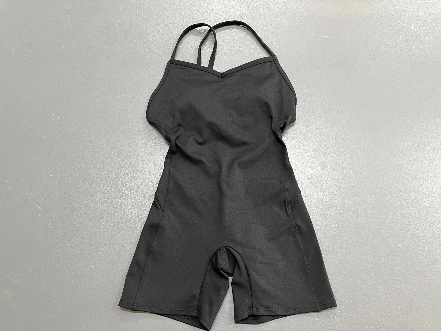 Women’s Sexy Backless Yoga Jumpsuit – Solid Color Cross Bodysuit for Fitness & Gym Style Heaven