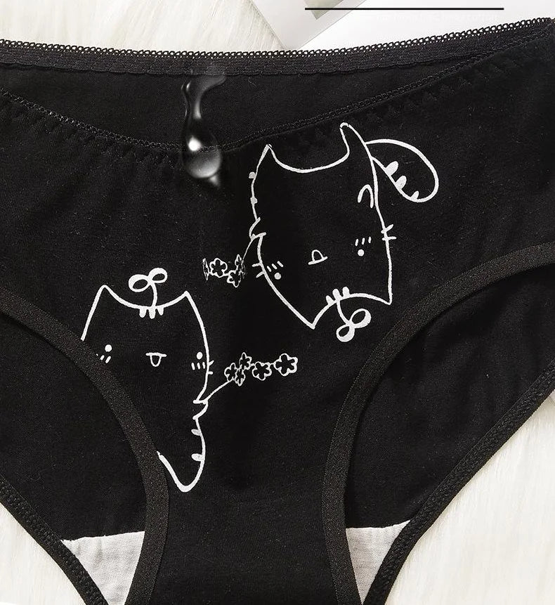 5-Pack Cotton Cartoon Panties – Cute & Soft Underwear for Women (M-XL)