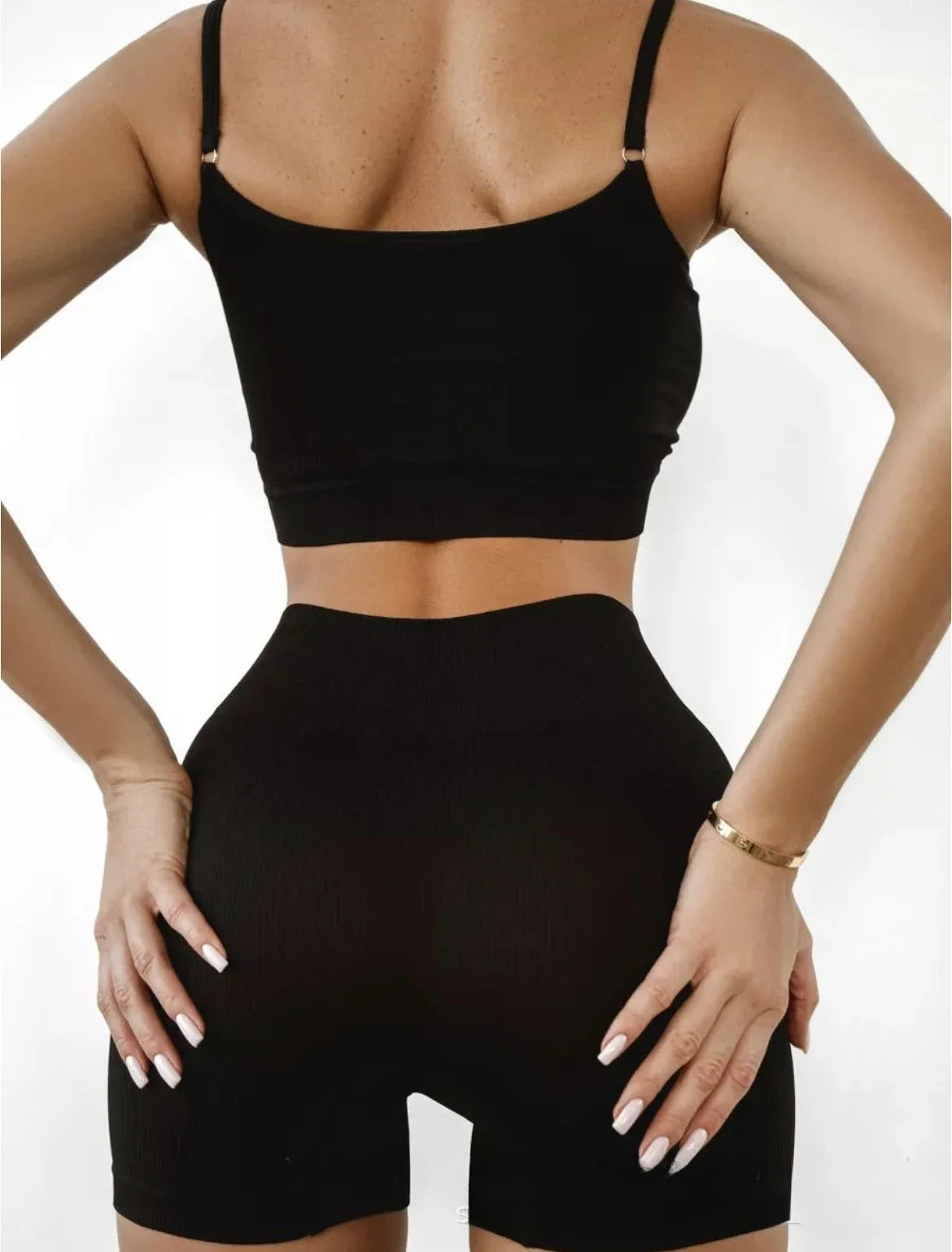 Seamless Yoga Underwear Set for Women - Halter Vest & Yoga Pants with English Letters Casual Cover Style Heaven