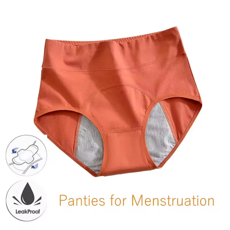 High-Waist Cotton Menstrual Panties – Leak-Proof Period Underwear for Women