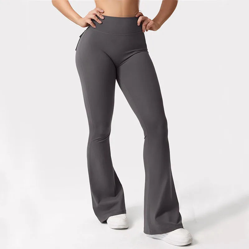 Women's Wide Leg High Stretch Yoga Pants – Naked Feel Compression Leggings with Pockets Style Heaven
