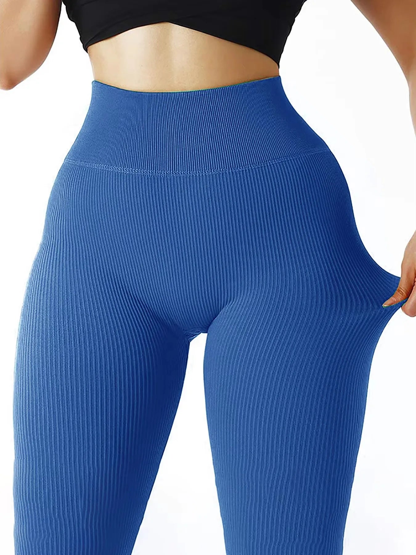 Women's Thread Knitted Seamless Leggings – High Waist, Slim Fit, Hip-Lifting Yoga & Gym Pants Style Heaven