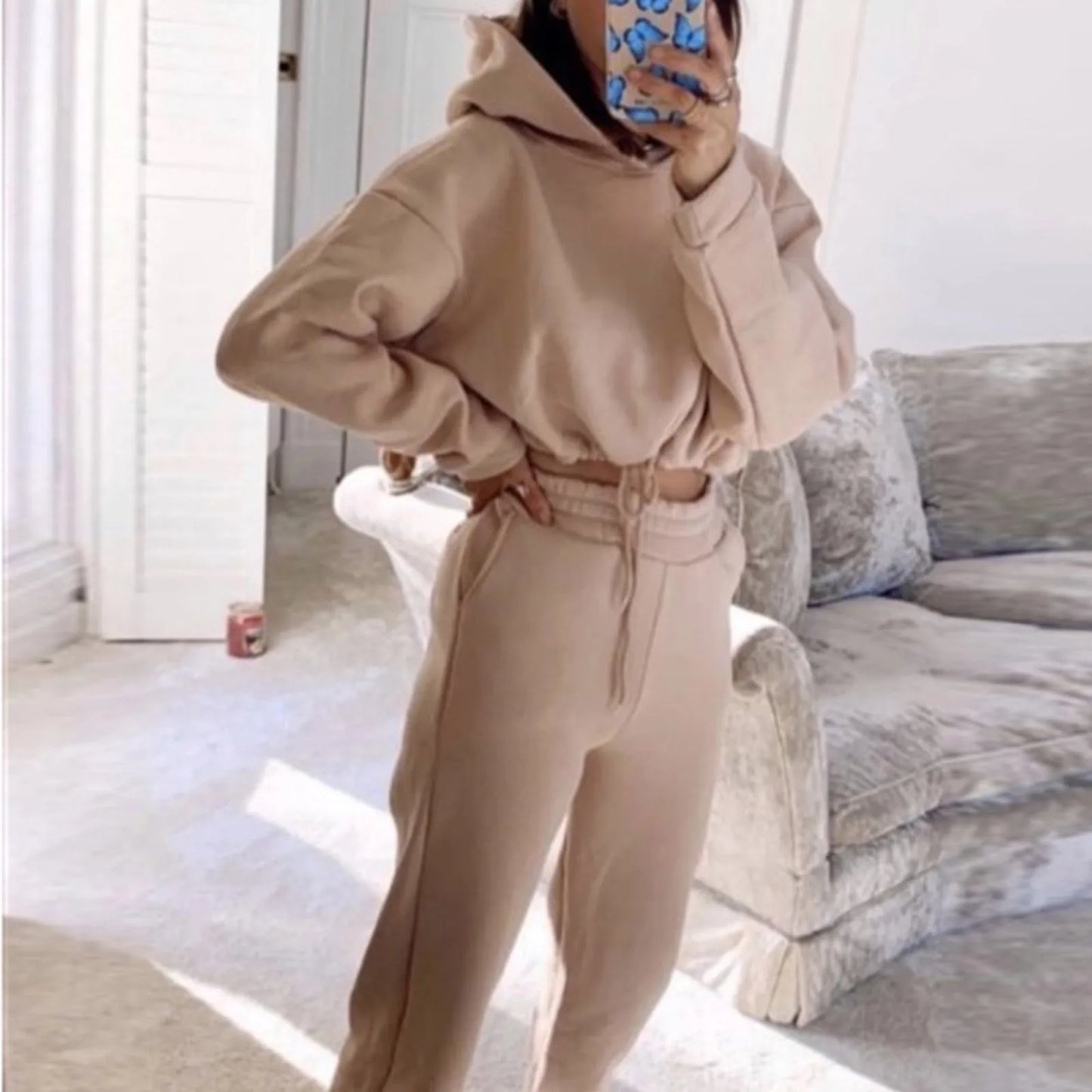 Women’s Long-Sleeve Sportswear Set – Casual Fashion Two-Piece Outfit Style Heaven