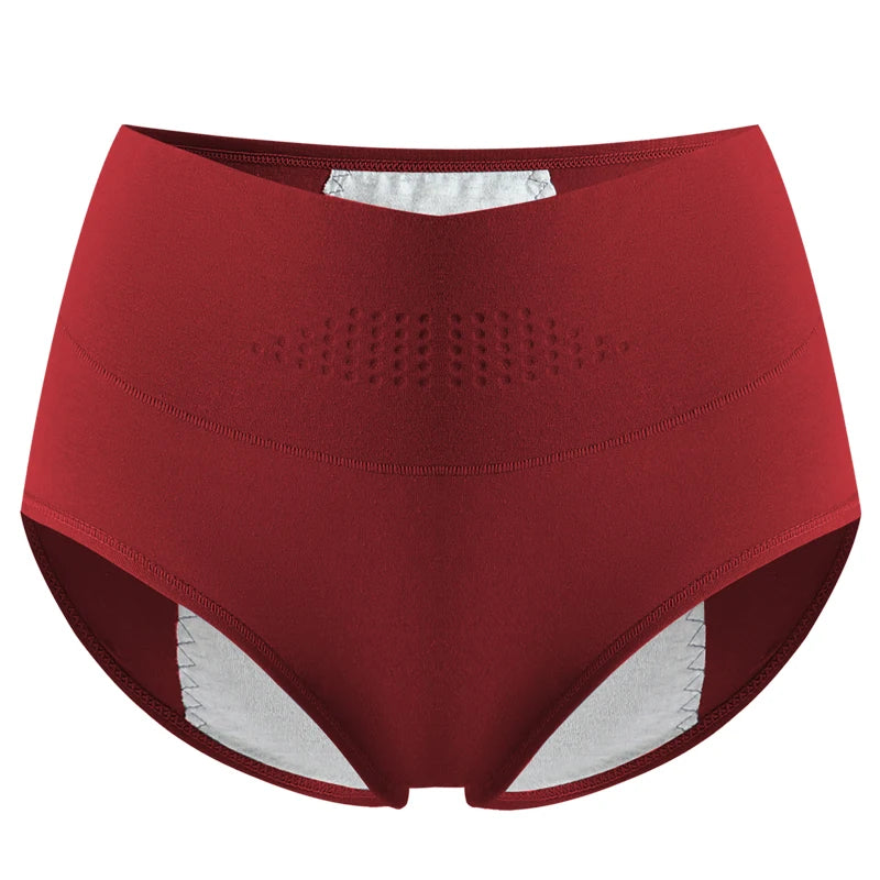 High-Waist Leak-Proof Menstrual Panties – Cotton Plus Size Period Briefs (L-4XL)