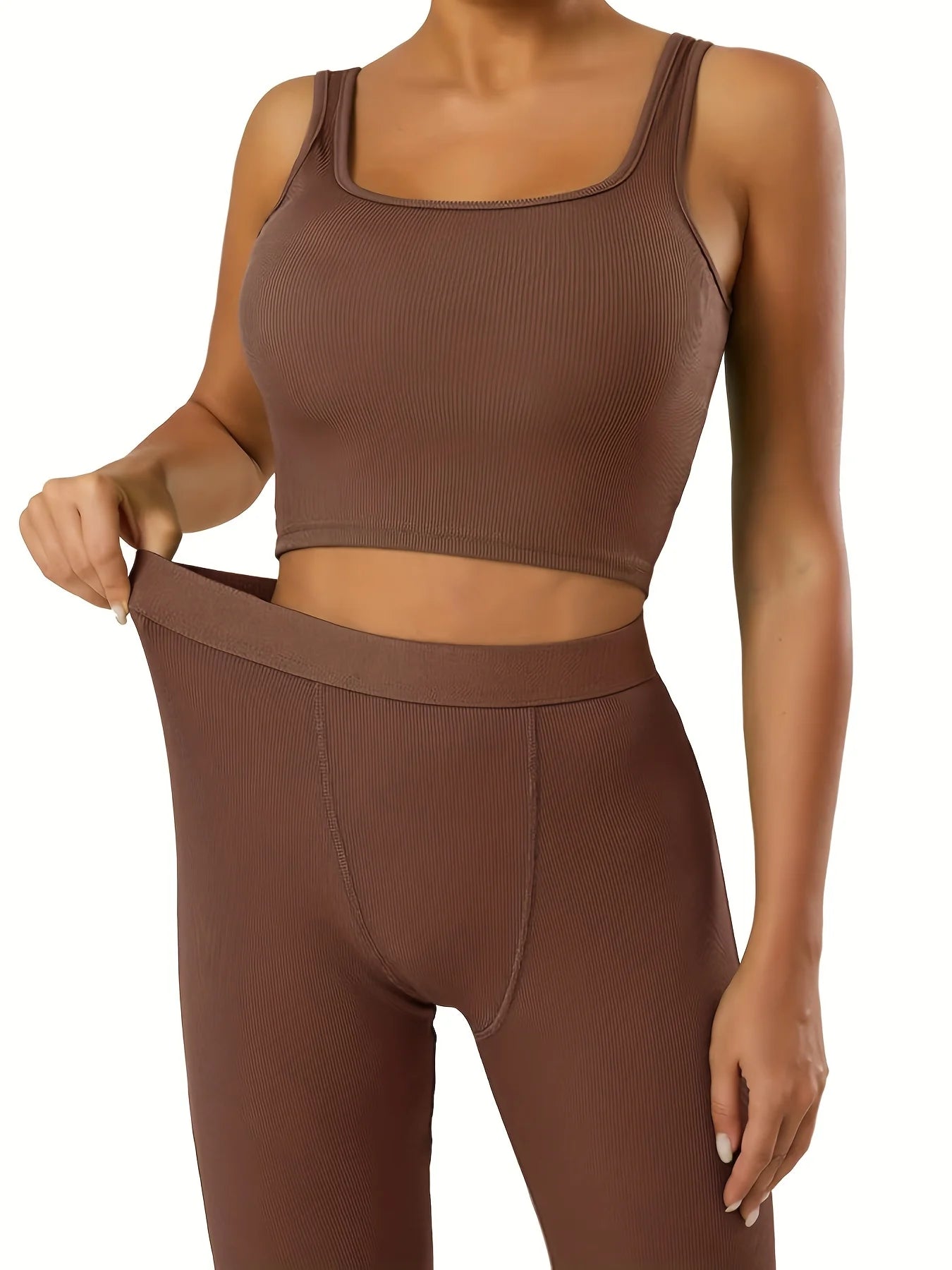 Women's 2-Piece Yoga Shorts Set – Casual Summer Activewear Outfit with Short Sleeve Top & Elastic Leggings Style Heaven