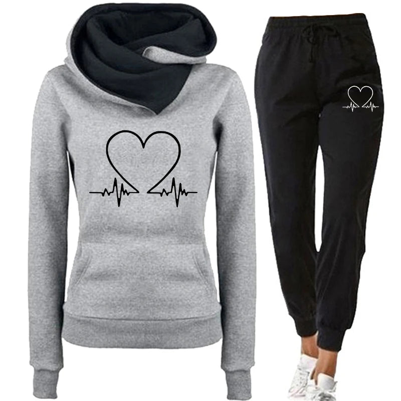 Women's Winter Tracksuit Set – Warm Hoodie & Jogger Sweatpants Two-Piece Outfit Style Heaven
