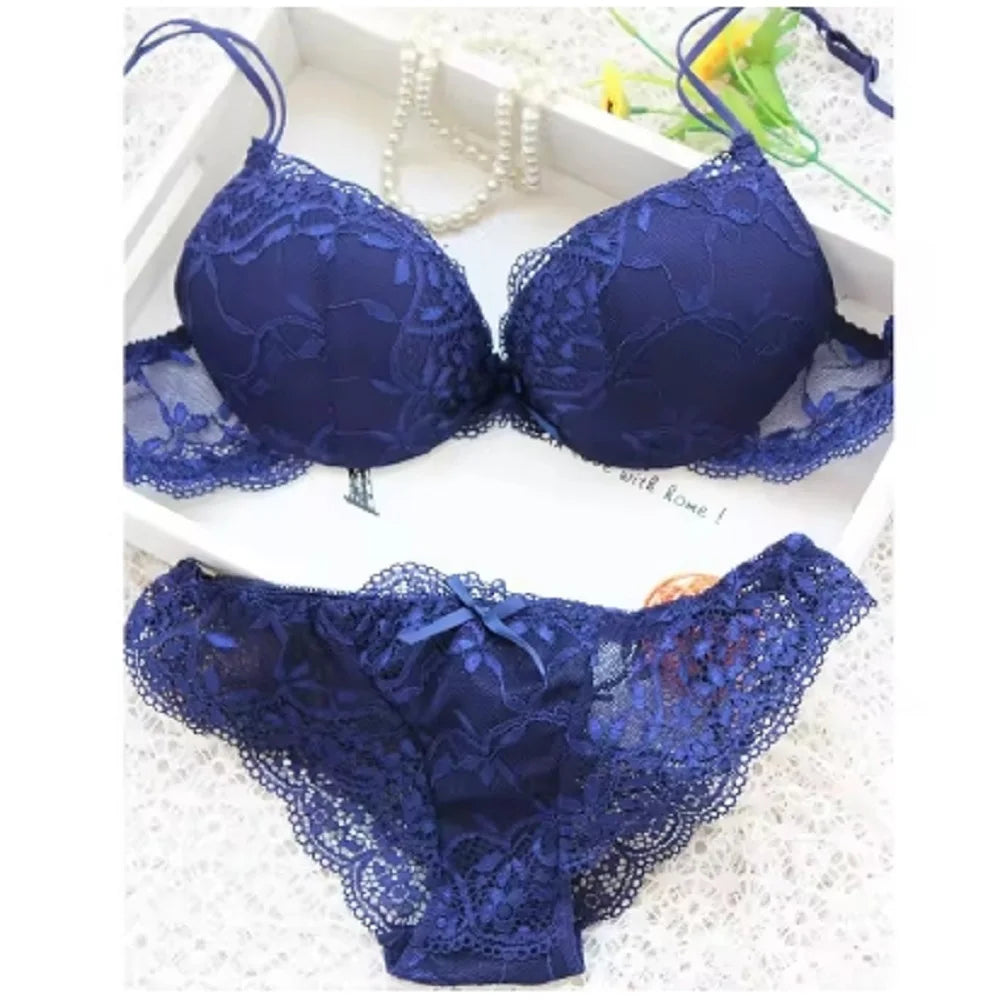 Sexy Lace Lingerie Set – Comfortable Solid Color Bra & Panty Suit for Women Style Heaven