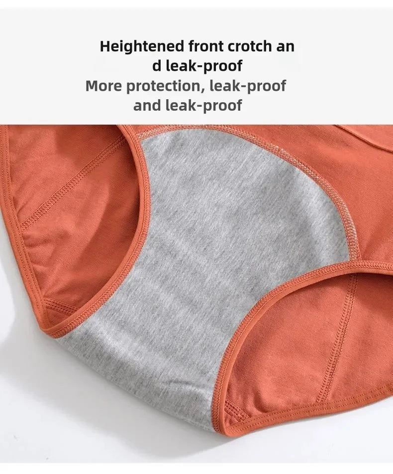 High-Waist Cotton Menstrual Panties – Leak-Proof Period Underwear for Women