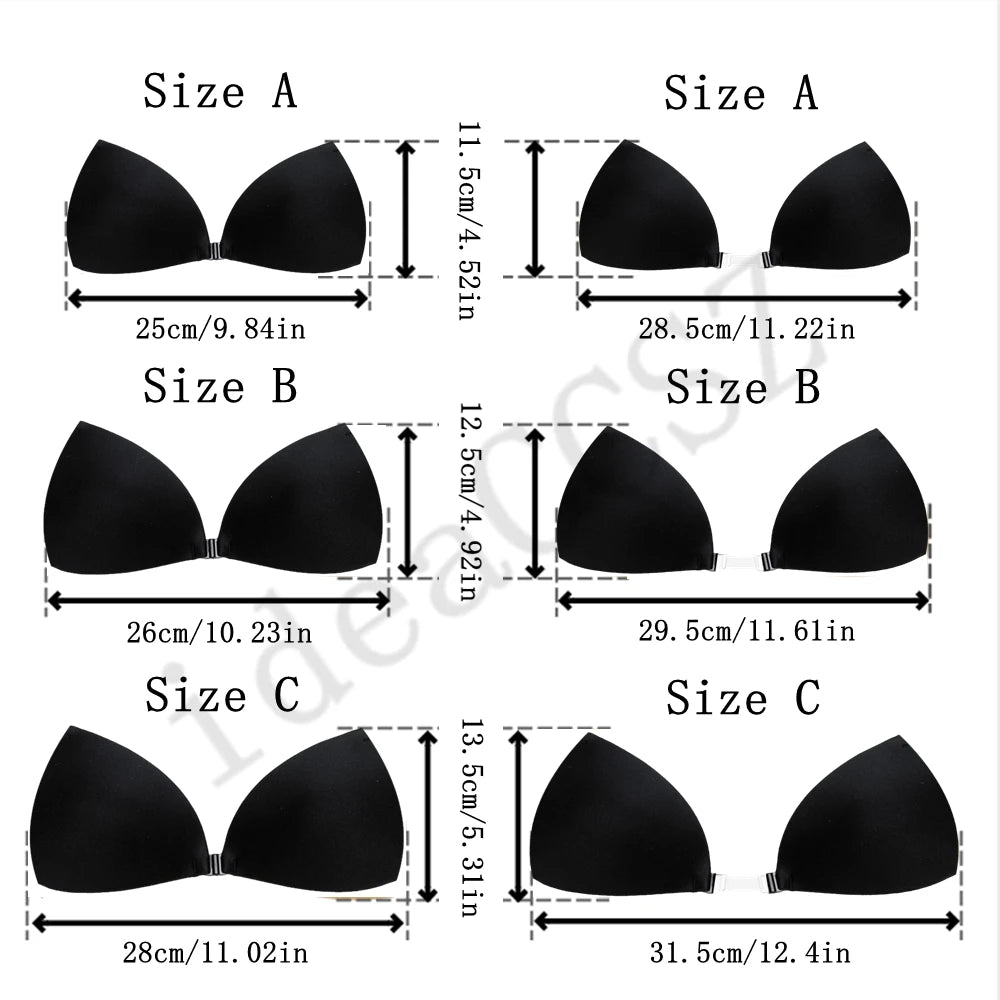 Silicone Sticky Bra – Invisible Backless Plunge U-Neck Adhesive Lift Bra Style Heaven