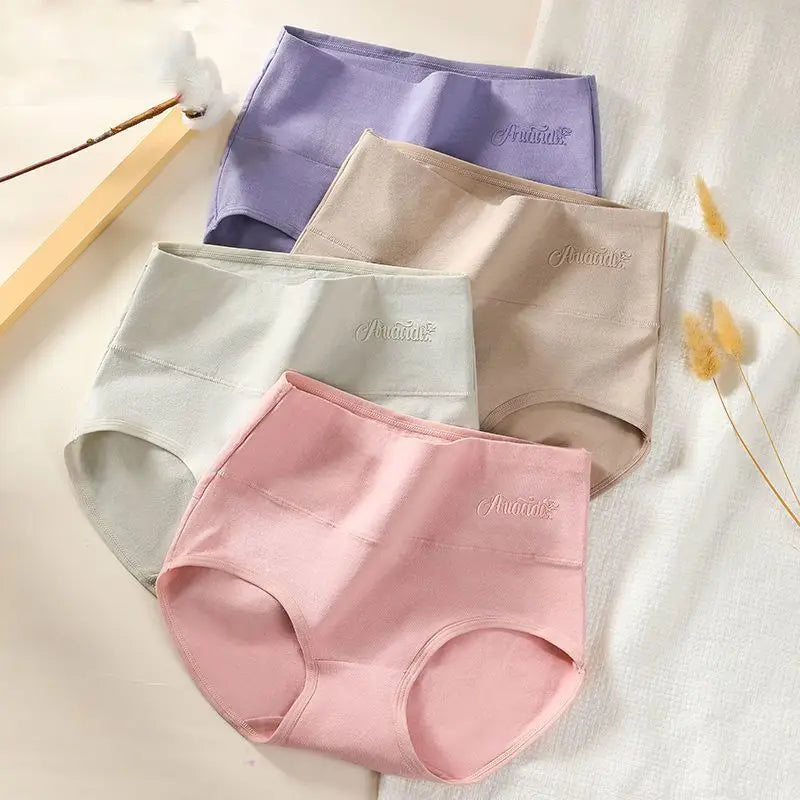 4-Pack High-Waist Body Shaper Panties – Breathable Cotton Plus Size Briefs (M-5XL) Style Heaven