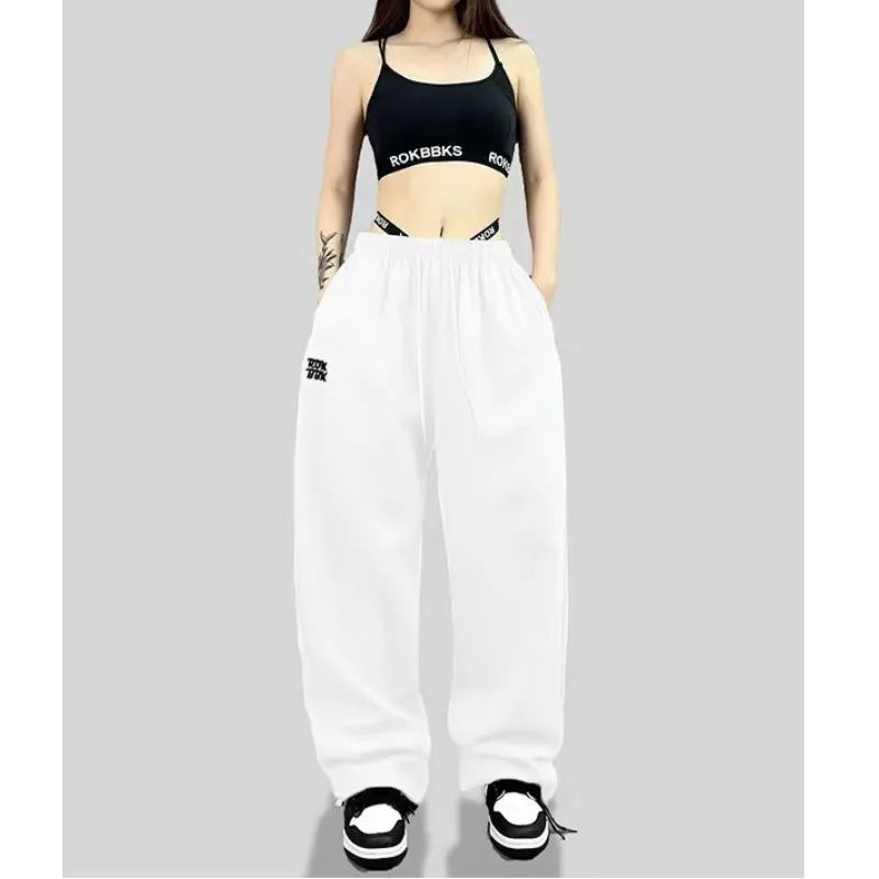 Women's High Waist Drawstring Sports Pants – Trendy Hip-Hop Style Long Trousers for Spring & Summer Style Heaven