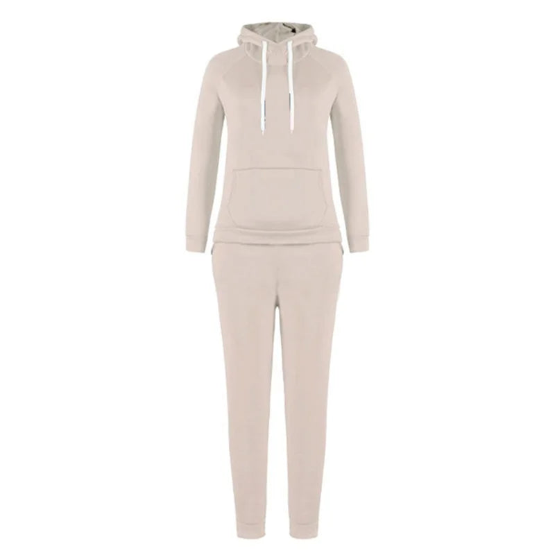 Women's Casual Hooded Sportswear Jogging Suit – Two-Piece Activewear Set Style Heaven