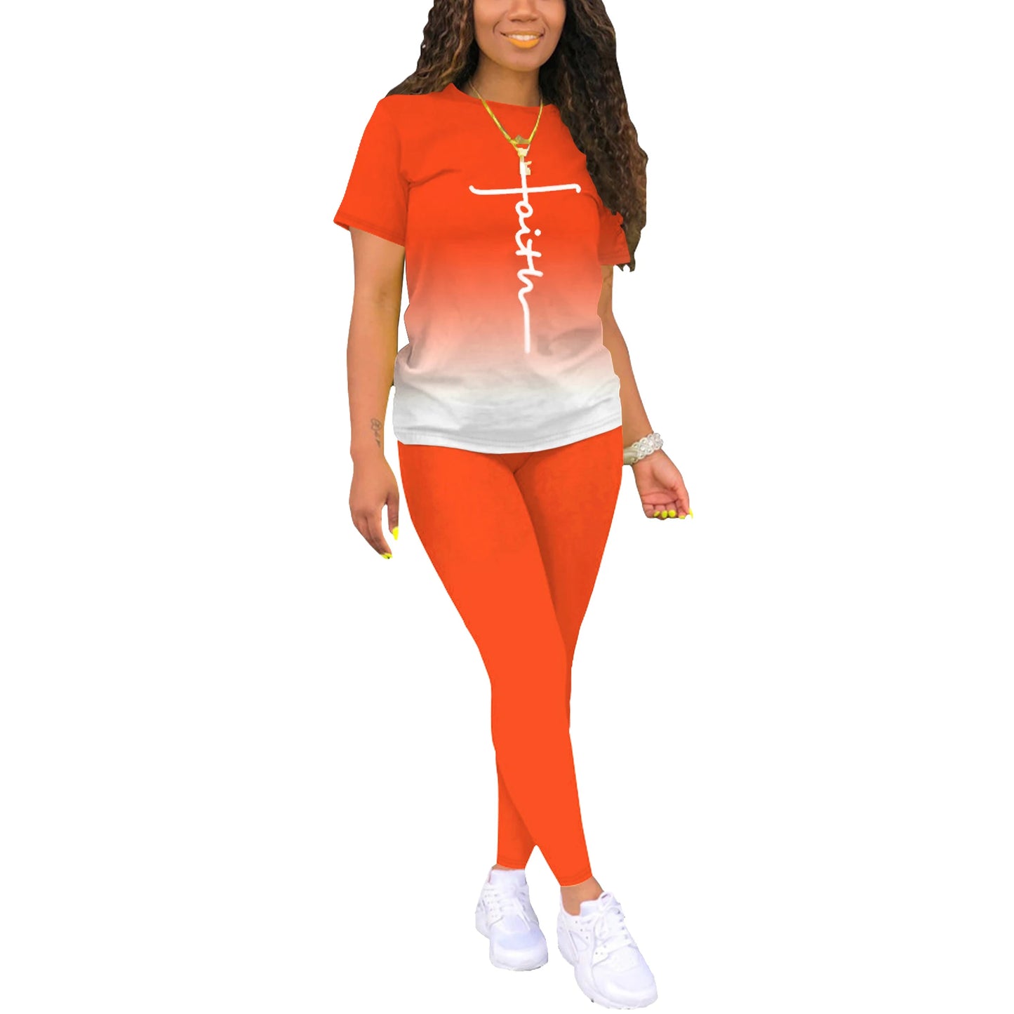 Women's Summer 2-Piece Short Sleeve Jogger Set – Casual Tracksuit Outfit Style Heaven