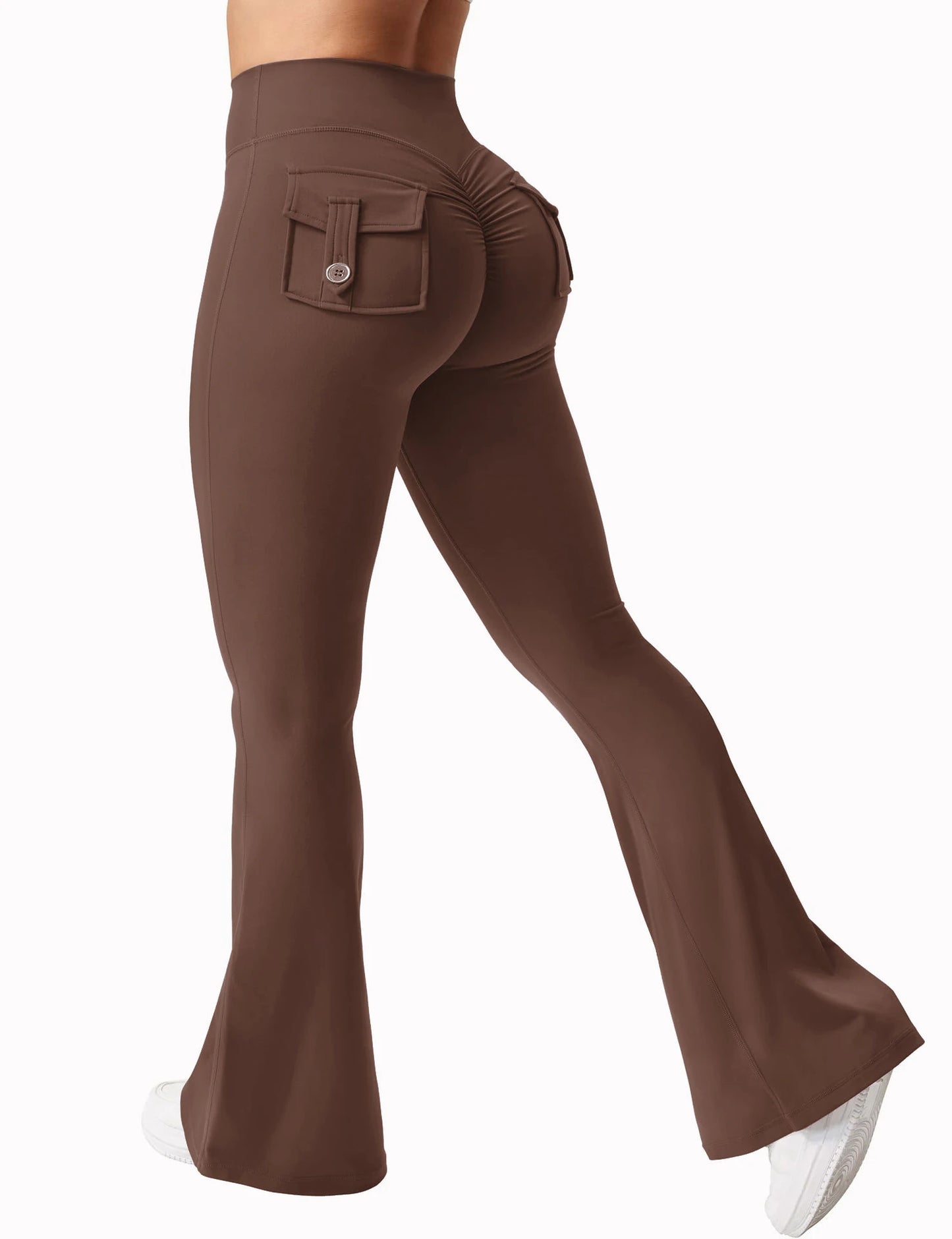 Women's Wide Leg High Stretch Yoga Pants – Naked Feel Compression Leggings with Pockets Style Heaven