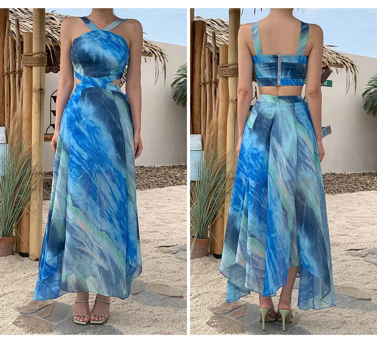 Elegant Summer Vintage Long Dress | Women’s Chiffon Bohemian Printed Maxi Dress - Style Heaven