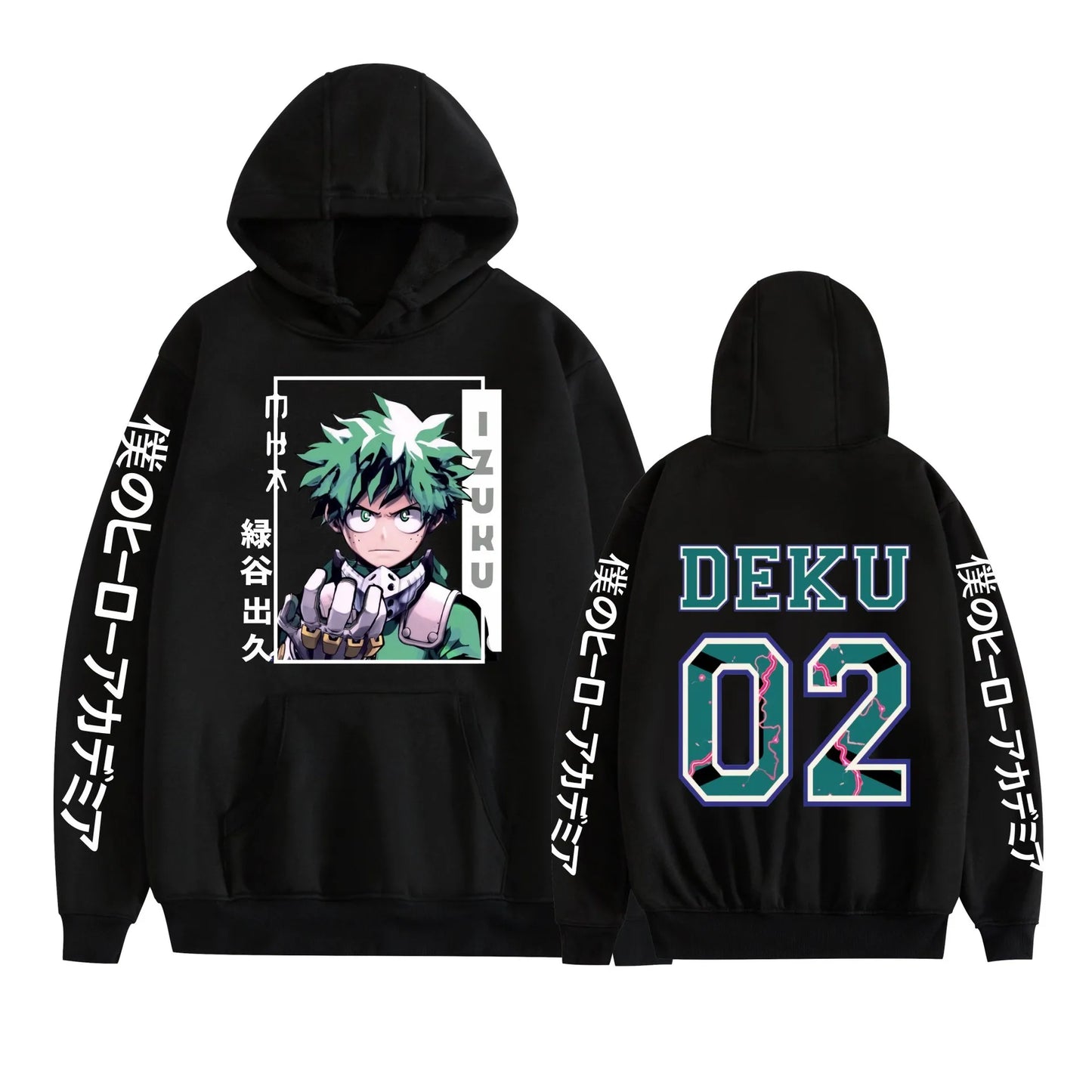 My Hero Academia Midoriya Print Hoodie – High-Quality Casual Streetwear Sweatshirt for Men (Autumn & Winter) - Style Heaven