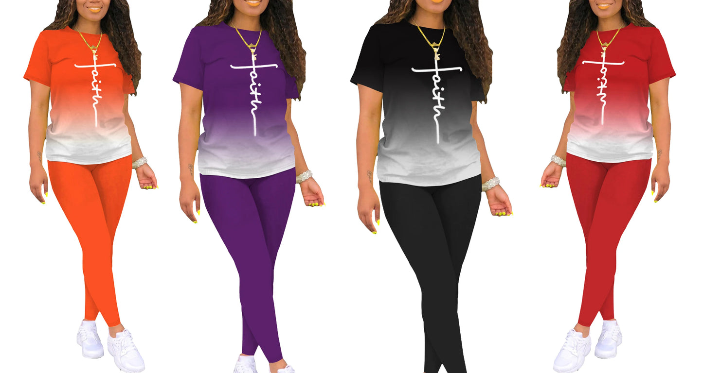 Women's Summer 2-Piece Short Sleeve Jogger Set – Casual Tracksuit Outfit Style Heaven
