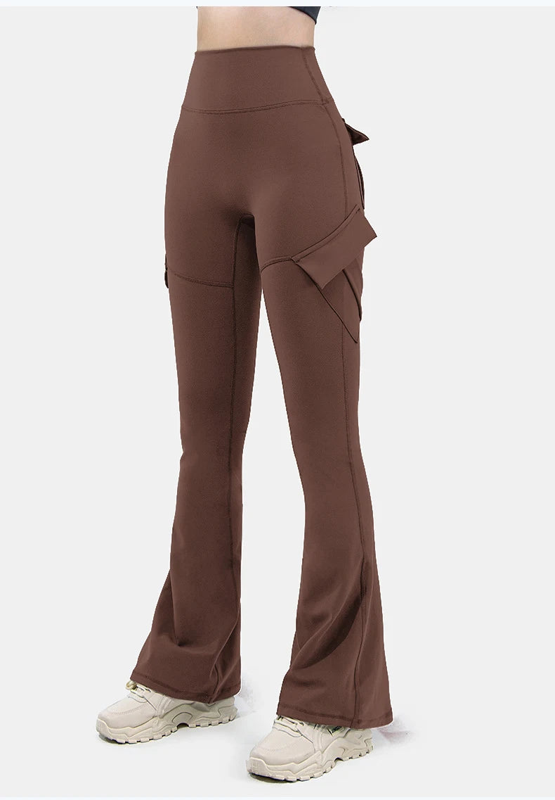 Women's Wide Leg High Stretch Yoga Pants – Naked Feel Compression Leggings with Pockets Style Heaven