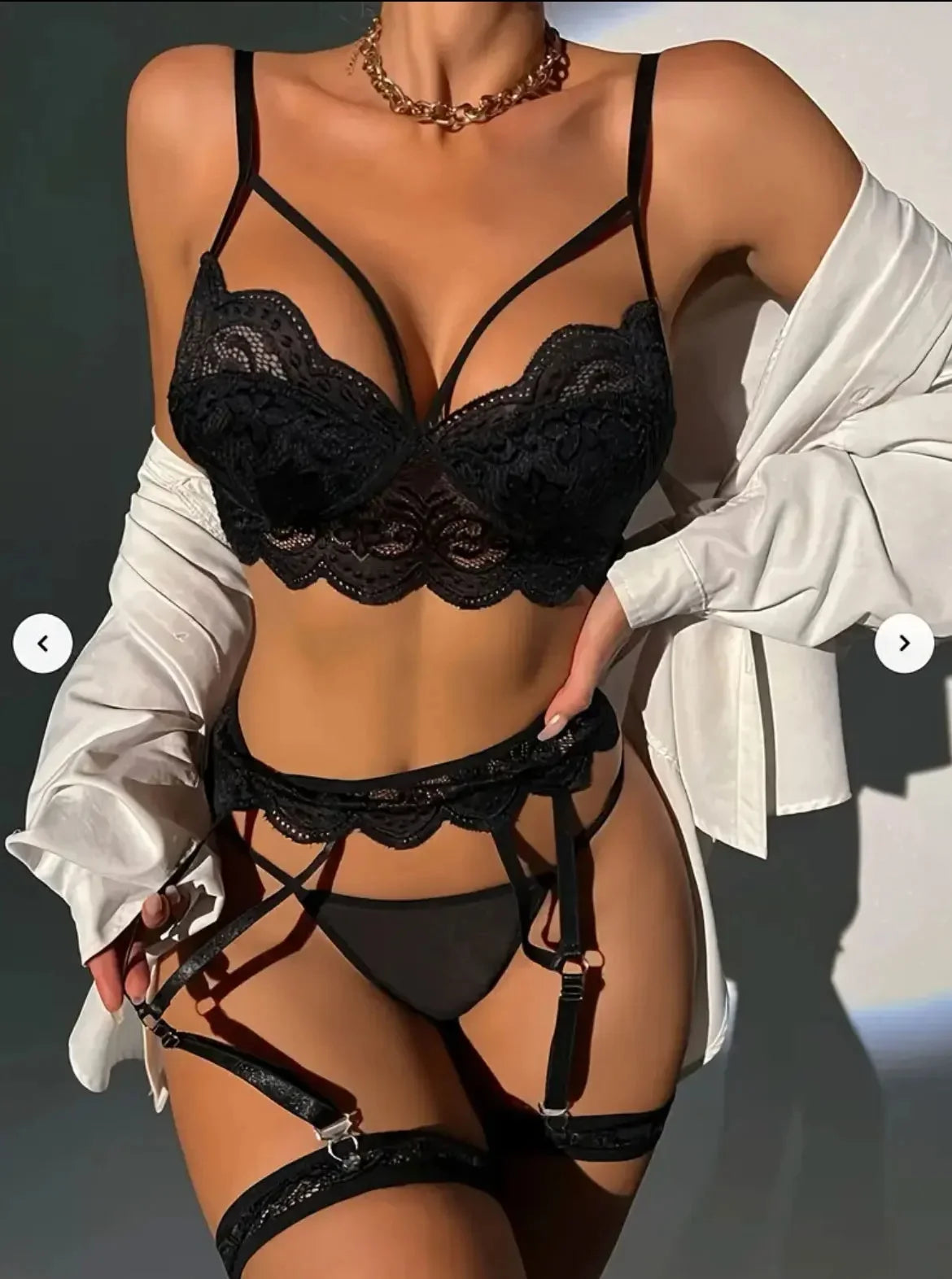 Luxury Lace Bra & Panty Set – Transparent Thong & Exotic Lingerie Style Heaven