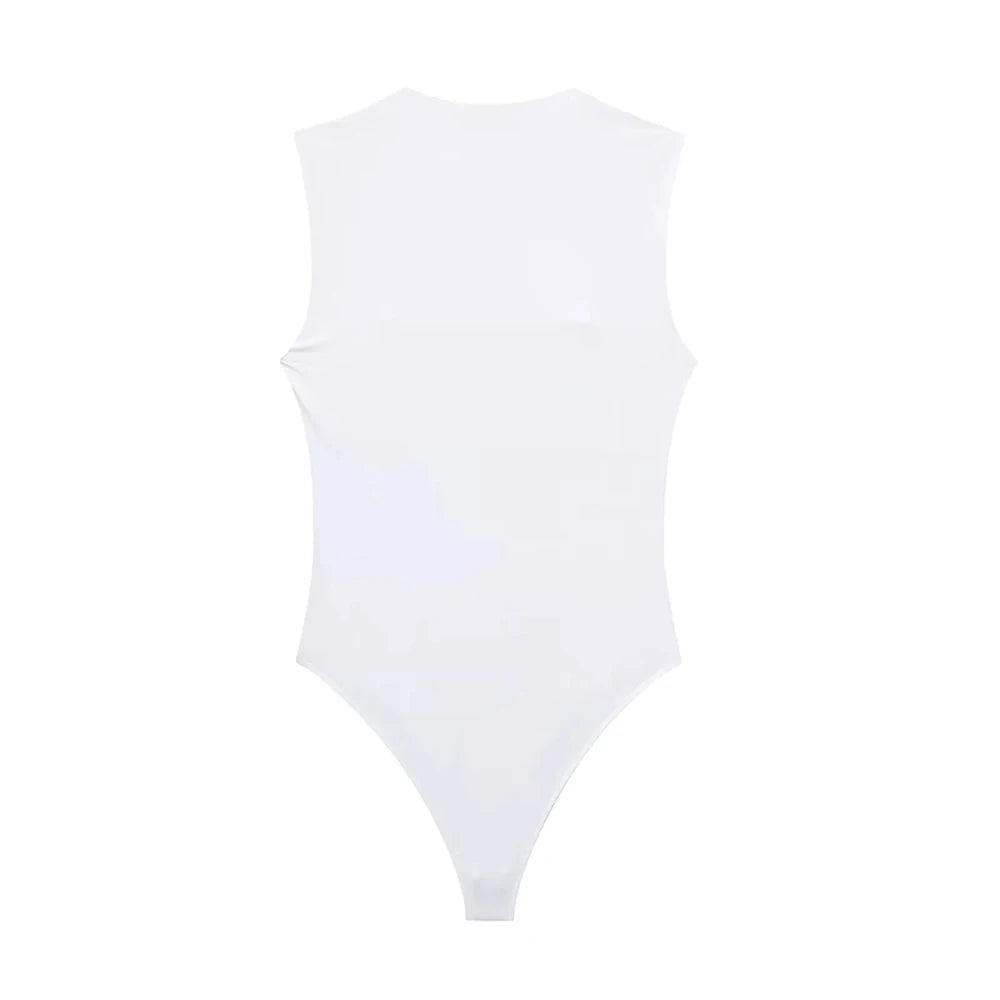 Women's Sexy Sleeveless Bodysuit – Square Neck Snap-Button Playsuit for Everyday & Clubwear Style Heaven