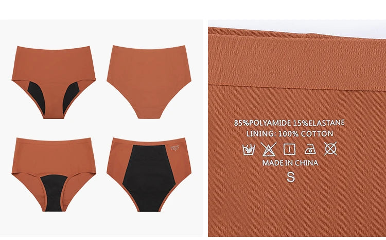 Mid-Rise Seamless Menstrual Period Panties – 4-Layer Absorbent Leak-Proof Culottes Style Heaven